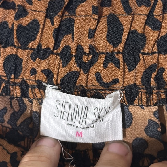 Sienna Sky Leopard Print Wide Leg Trouser Pants Wild Cat Kitty Boho Comfy Size M - Picture 8 of 9